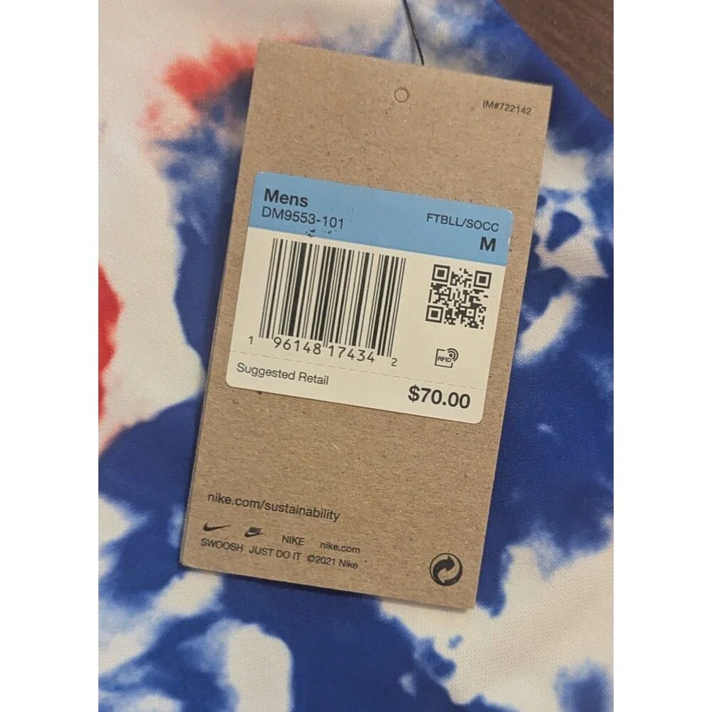 Nike USMNT USA Men's Warm Up Jersey Tye Dye NWT Size Medium Mens DM9553-101